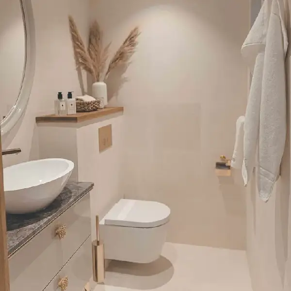 Beige bathroom